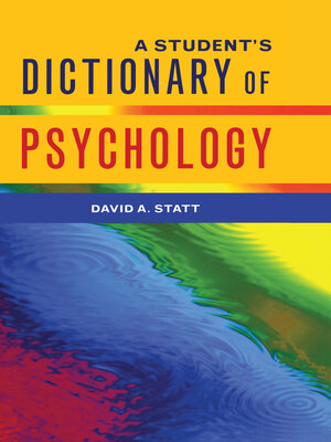 cover image of A Student's Dictionary of Psychology